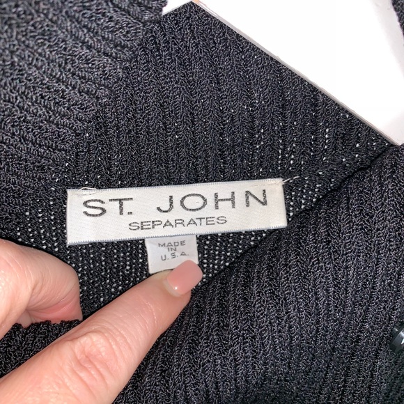 St. John Black Sweater Dress PERFECT! - Picture 6 of 8